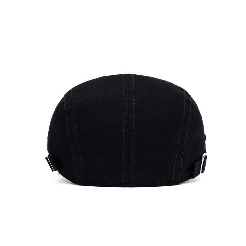 Spring Summer Men's British Vintage Newsboy Cap Embroidery Cotton Peaked Cap Beret