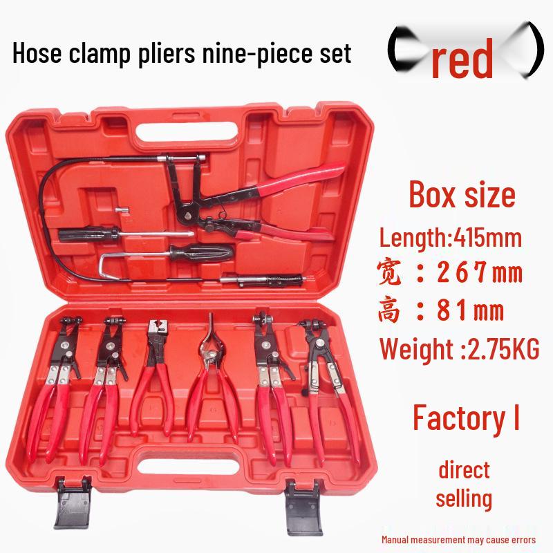 Caliper Straight Throat Hose Clamp & Snap Ring Pliers Set