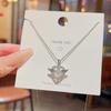 Smart angel necklace jewelry girl niche inlaid zircon love pendant light luxury exquisite titanium clavicle chain.