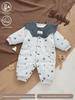 Warm Quilted Cotton Bodysuit for Infants - Unisex Autumn/Winter Outdoor Wear