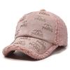 Wool Rhinestone Letters Baseball Cap for Men Women Winter Outdoor Warm Sports Cap