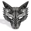 Half Face Halloween Mask Animal Cosplay Mask Punk Masquerade Mask  Men