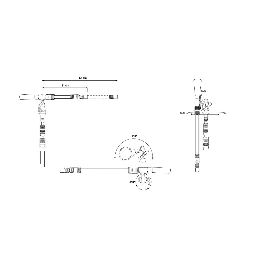 OM Kort Enkel bommikrofonstativ TRIAD-ORBIT