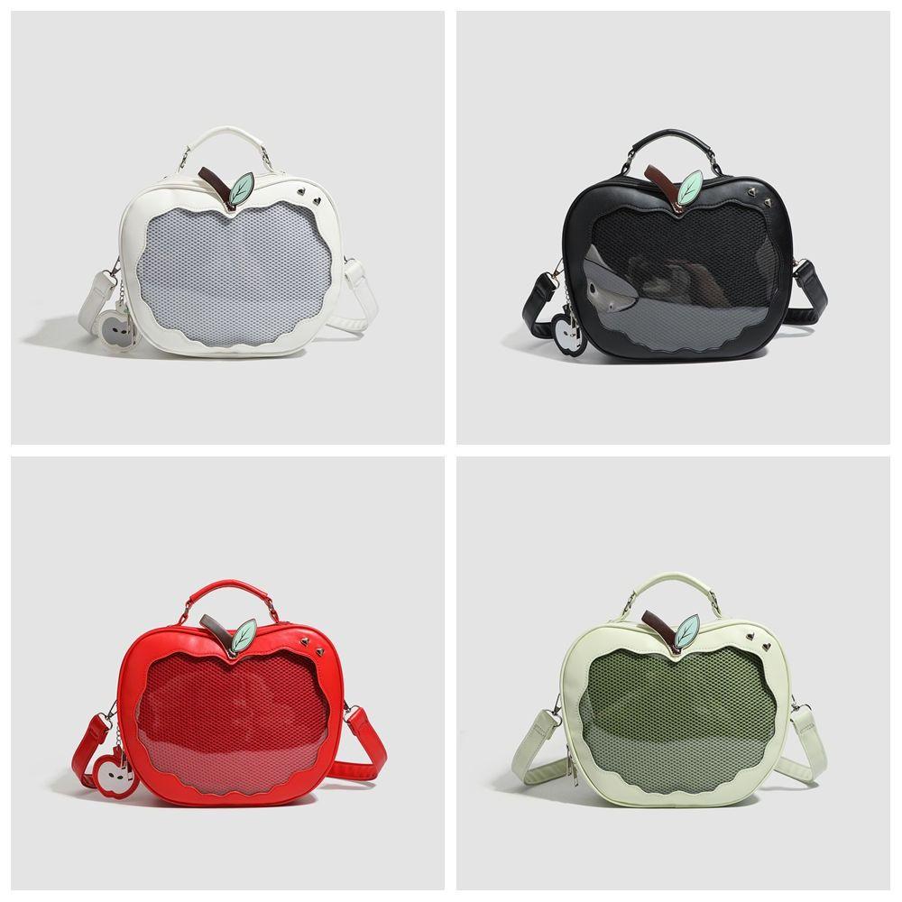 Cotton Doll Bag Kawaii Fruit Itabag PU Fashion Backpacks Multifunction Transparent Pocket  Outdoor