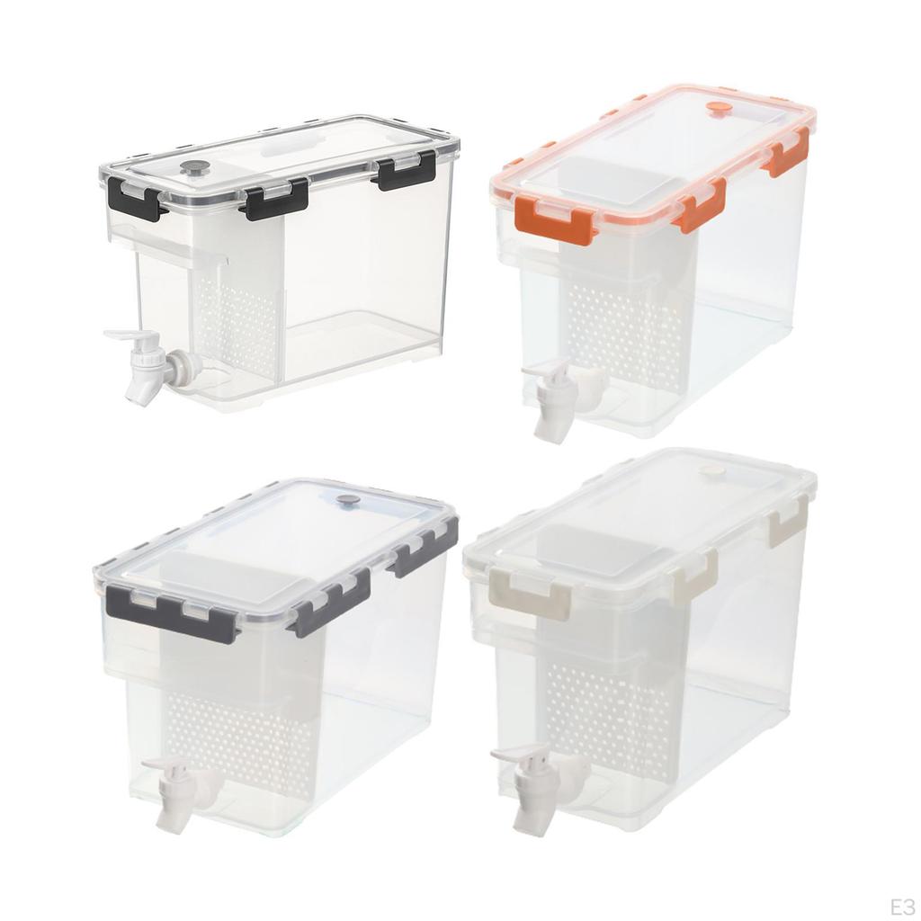 Cold Kettle with Faucet Beverage Dispenser Sealed Clear Water Container Pitcher