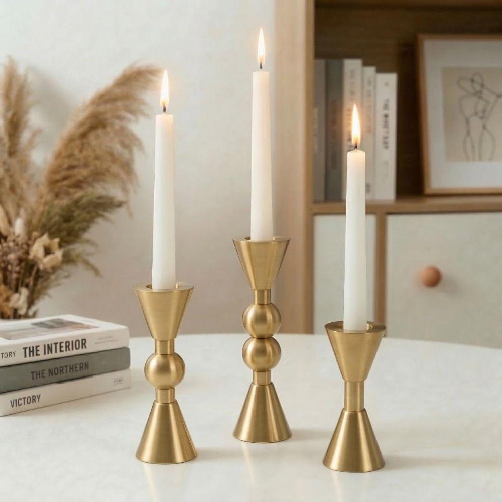 3Pcs Table Centerpiece Candlestick Holders Decorative Candle Holder  for Wedding, Holiday,Party