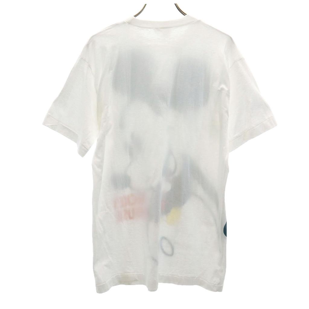 MICKEY UNLIMITED Short Sleeve T-shirt F White Men's Used