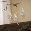 Modern Acrylic Christmas Tree Ornaments Bells Pumpkin Carriage Carousel Ballerina Minimalist Luxury Decor