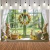 Easter Photography Backdrop Spring Garden Colorful Eggs Easter Party Decor Banner Kids Birthday Party Photo Background