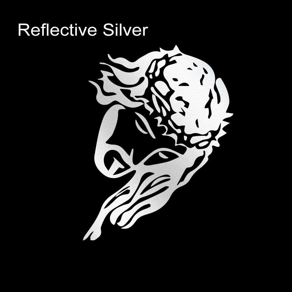 

20x13.5cm Jesus Head God Car Sticker Reflective Auto Vinyl Decal Motorcycle Car Body Window Laptop Decoration Decal Accessories 1Pc