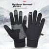 Outdoor Cycling Gloves, Autumn And Winter Warm, Fleece-Lined, Thickened, Touchscreen Compatible, Waterproof, Windproof, Cold-Resistant, Skiing Gloves