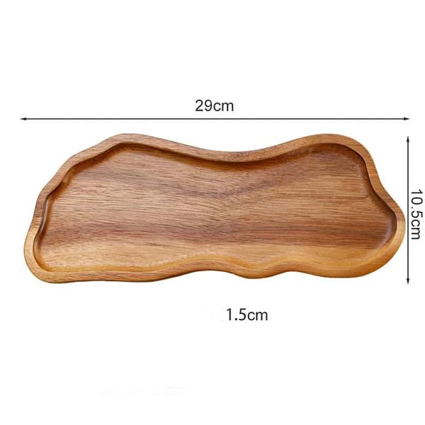 Dishes Plates Customized Wood Service Tray Plate Wooden Coffee Snack Fruit Tea Cake Plate for Home Display Tray