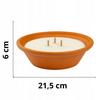 2X Znicz Ceramiczny Gliniany Parafinowy Zalewany 20Cm 600G Na Grób Gliniak