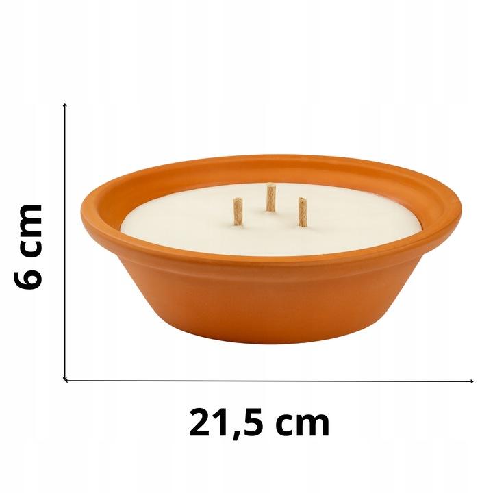 2X Znicz Ceramiczny Gliniany Parafinowy Zalewany 20Cm 600G Na Grób Gliniak