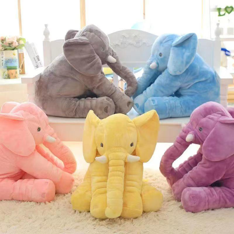 Fuzzy Large Elephant Stuffed Animal, Adventure Stuffed Elephant Toy, Brave Room Elephants Plush Decor Gift