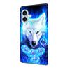 For iPhone 16 Leather Case Pattern Printing Wallet Stand Flip Phone Cover
