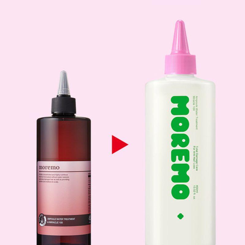 MOREMO Ampoule Water Treatment Miracle 100 400ml + 2X Treatment 60ml & Super Repair Shampoo 7ml & Caffeine Biome Shampoo 7ml