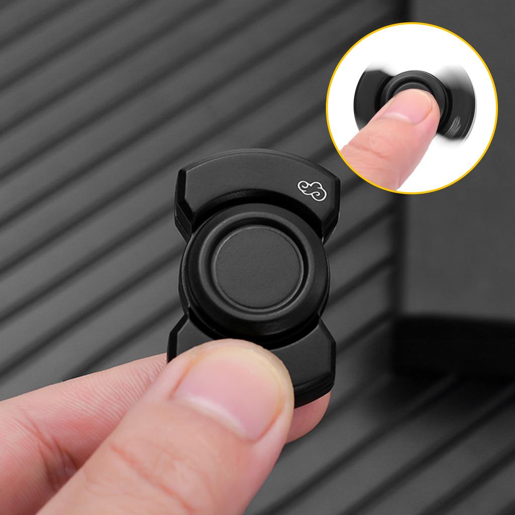 Triple Action Metal Fidget Spinner for Adults Zinc Alloy Tactile Sliding Knob Anti Anxiety Desk Toy with Smooth Rotation Click and Slide Functions