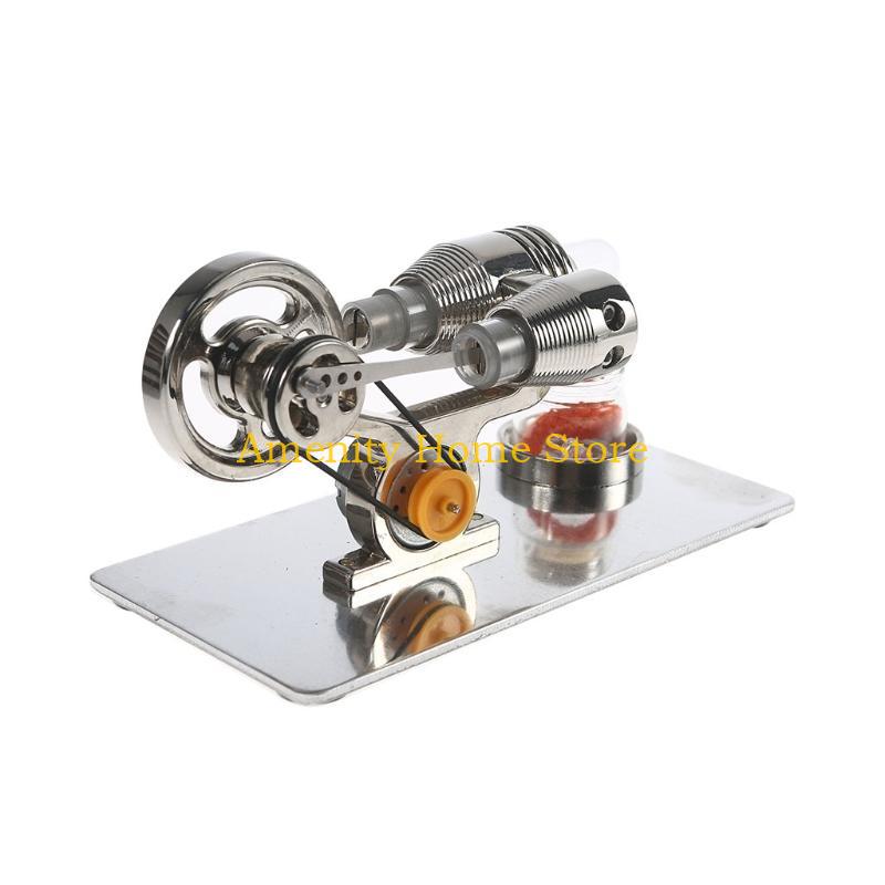 

F26C Hot Air Stirling Engine Model LED Electricity Generator Flywheel Educational Toy China Mainland