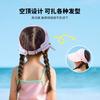Summer Children's Empty Top Hat Breathable Sun Hat Baby Girl Sun Protection Hat with Windbreak Rope Children's Hat Sun Hat Hat