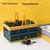 Large Foldable Handheld Plastic Basket for Shopping, Picnics & Snacks