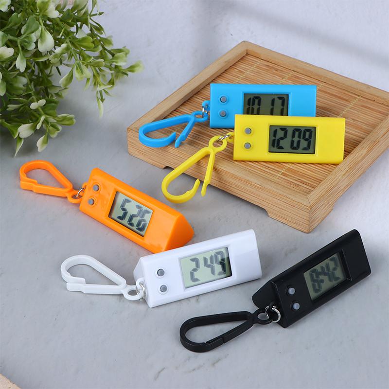 Mini Elektronické Trojúhelníkové Digitální Hodinky Zobrazení Času Dárek Pro Muže A Ženy Studentské Zkoušky Hodiny Závěsná Klíčenka