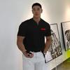 Muscleguys Modna męska koszulka z krótkim rękawem, bawełniana, sportowa, letnia, oddychająca, z półrękawem