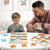 Spiel Holzspielzeug Mini Tic-Tac-Toe Interaktives Puzzle Training Gehirn Lernen Frühe pädagogische Spielzeuge Für Kinder Kinder Schach