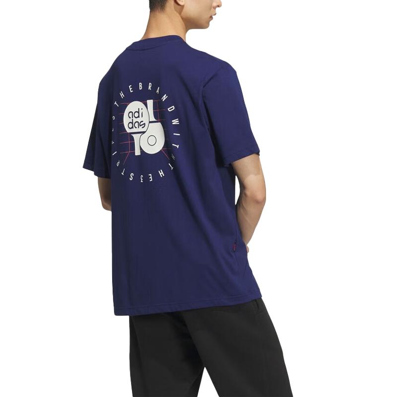 adidas T Shirt Unisex Dark Blue JL9652
