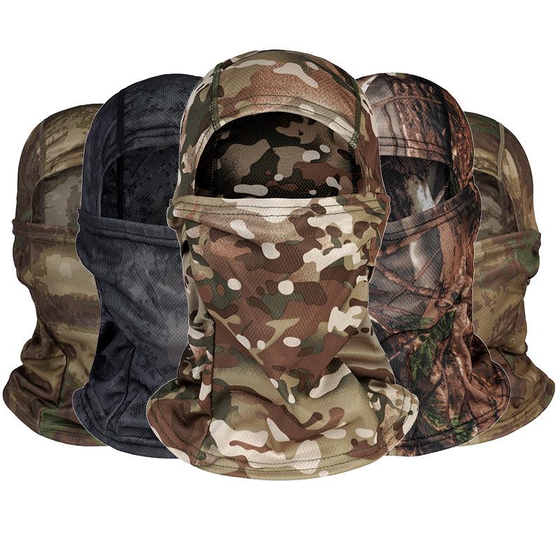 American Camouflage Cycling Balaclava - Sun Protection & Windproof Quick-Dry Face Mask for Outdoor Activities
