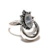 Rose Quartz Gemstone Handmade 925 Sterling Silver Jewelry Ring Size 8 SU-10477