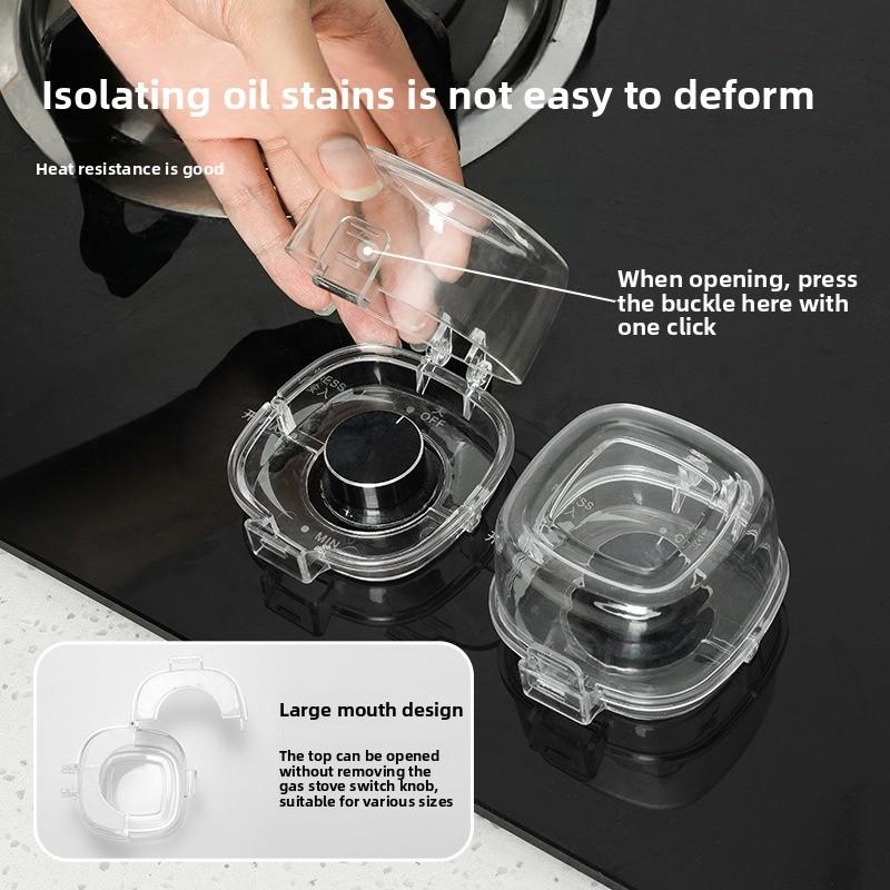 2PCS.High-Temp Resistant Gas Stove Knob Covers—Oilproof, Anti-Misoperation, Safety Protectors for Kitchen Natural Gas Buttons