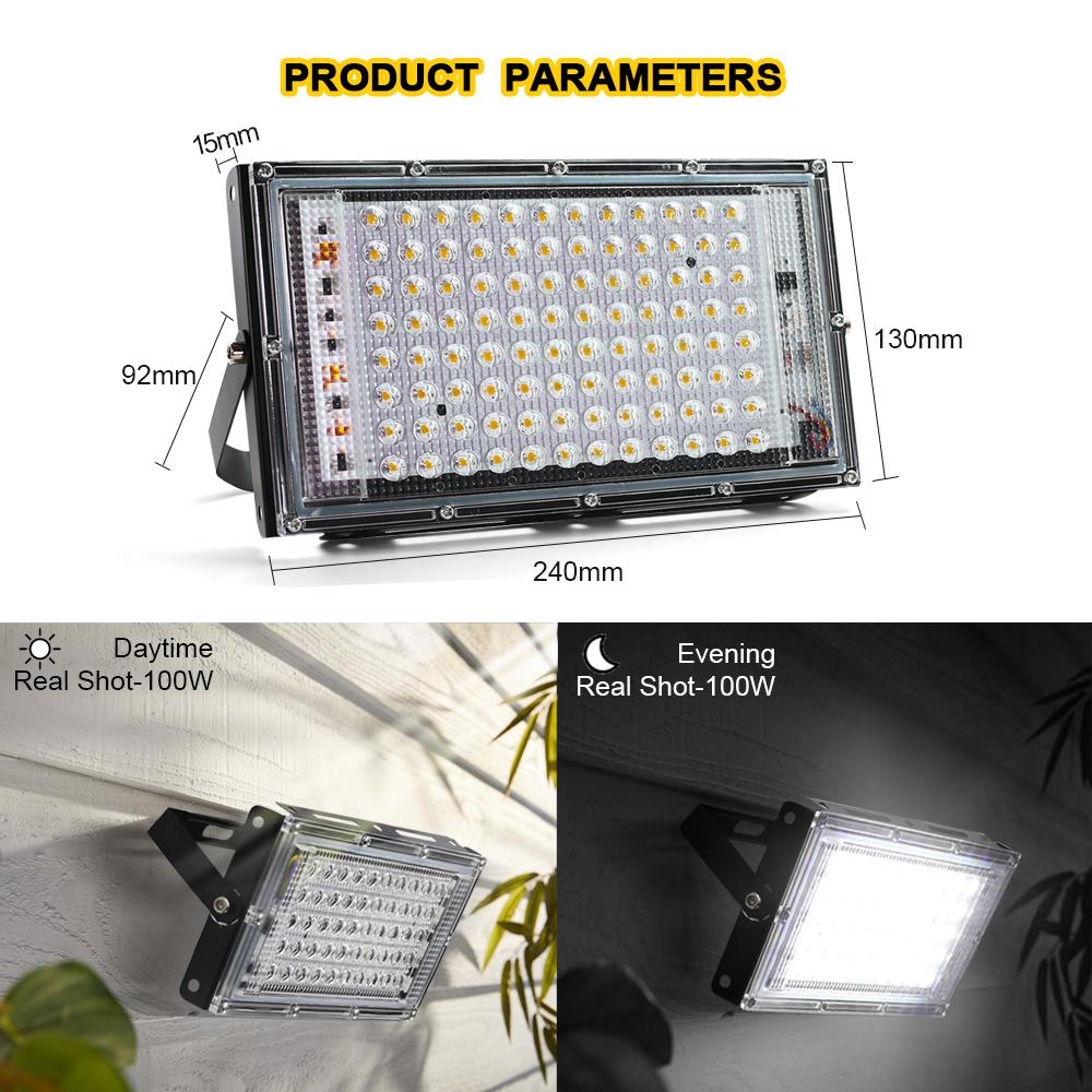 LED Floodlight 50W 100W 150W IP65 Waterproof 220V 240V Outdoor Floodlight Spotlight LED Reflector Street Lamp Garden Lighting