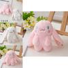 Cute 12cm Plush Bunny Keychain Realistic Rabbit Doll For Bags And Keys In Pink And White