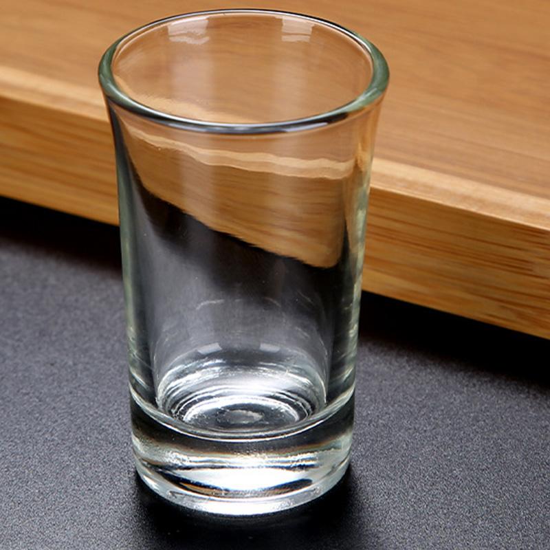 6pcs Set 31ml Luxury Thick Bottomed Liquor Goblet Thick Bottom Wine Glass Bullet Cup Transparent Small Foreign Wine Glass Gifts