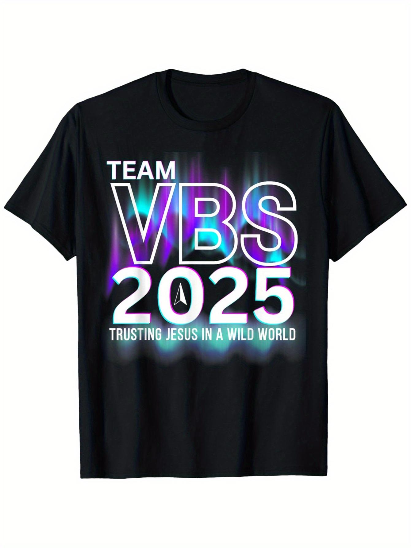 

Team VBS 2025 Northern Lights Crew Fun Vacation Bible School T-shirt 100% Cotton XXXXL