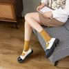 5 Pairs of Winter Men's and Women's Socks Padded and Thickened Warm Terry Solid-coloured Mid-calf Floor Socks Imitation Rabbit Wool Socks