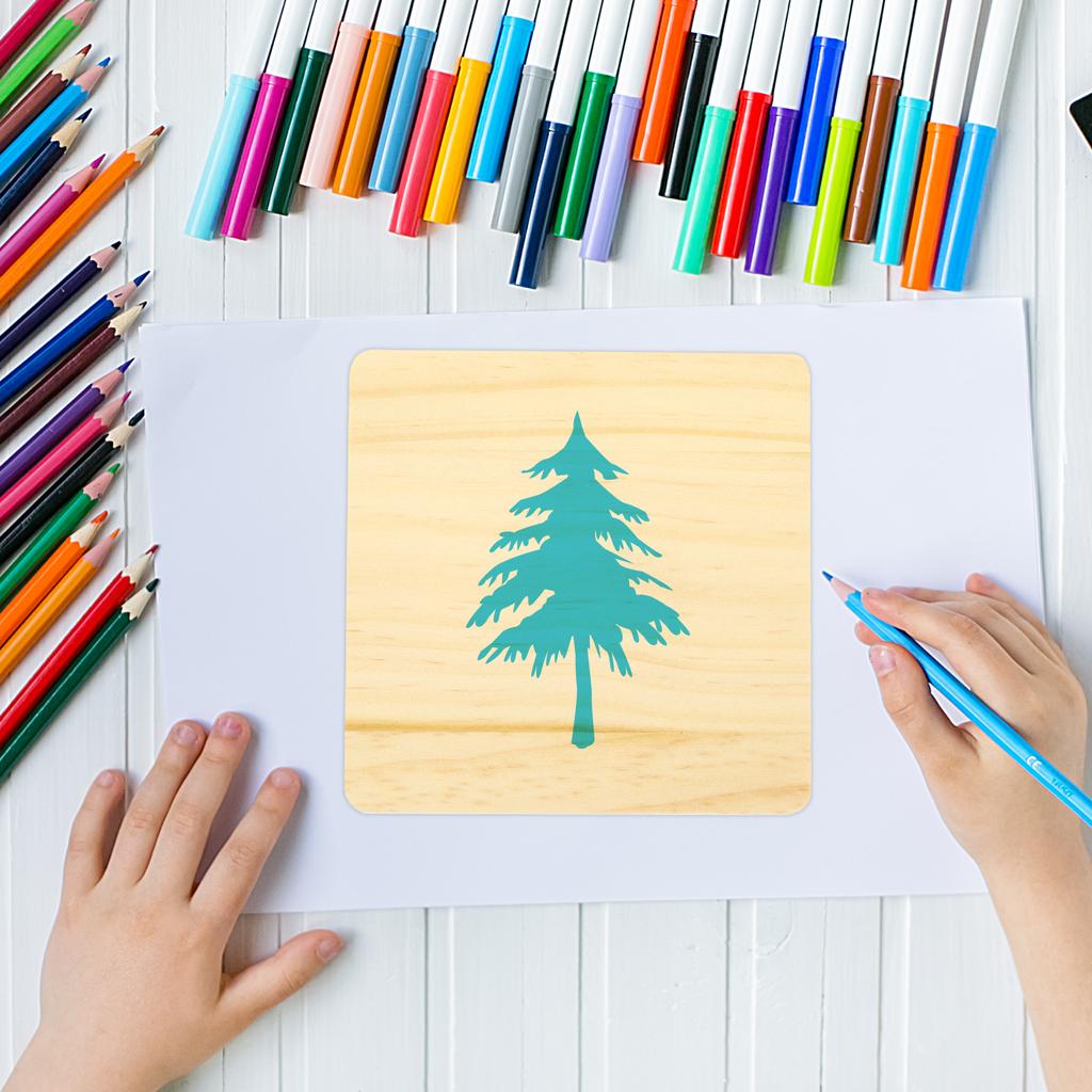 6/12 Set Wood Slices Unfinished Wood Chips Heart Shaped Home Decoration & DIY Crafts: Blank Wood Chips with Non-slip Mat