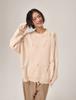 FLATWAVE IN SEOUL Ripsy Vintage Damaged Round Knit Cream
