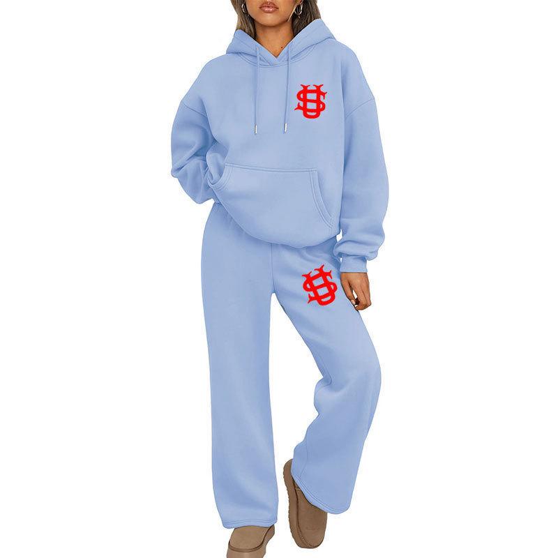 Unisex Trendy set mikiny a tepláků Y2K - Euro-americký Streetwear styl