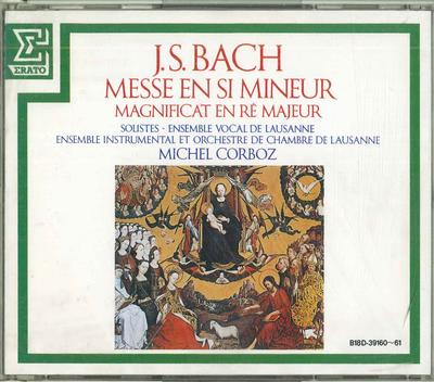 CD MICHEL CORBOZ - Bach: Misă în Si Minor & Magnific B18D3916061 ERATO Japonia Clasic Folosit