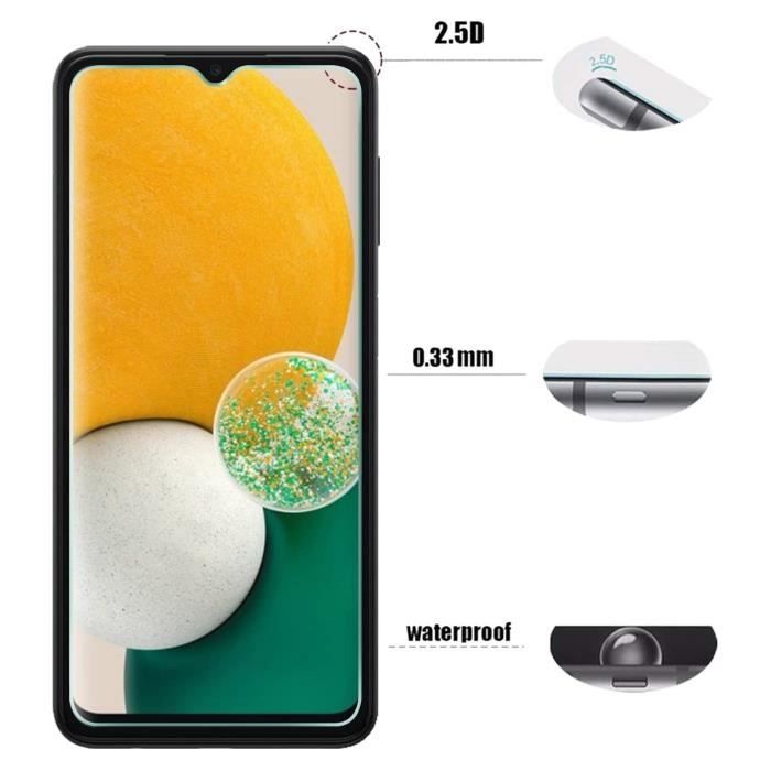 [2pack] 2.5D Tempered Glass Protective Film for Samsung Galaxy A13 5G [Toproduits®]