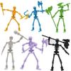 Crossbones Skeleton Soldier Toy: Movable Joints 3D Skull Model