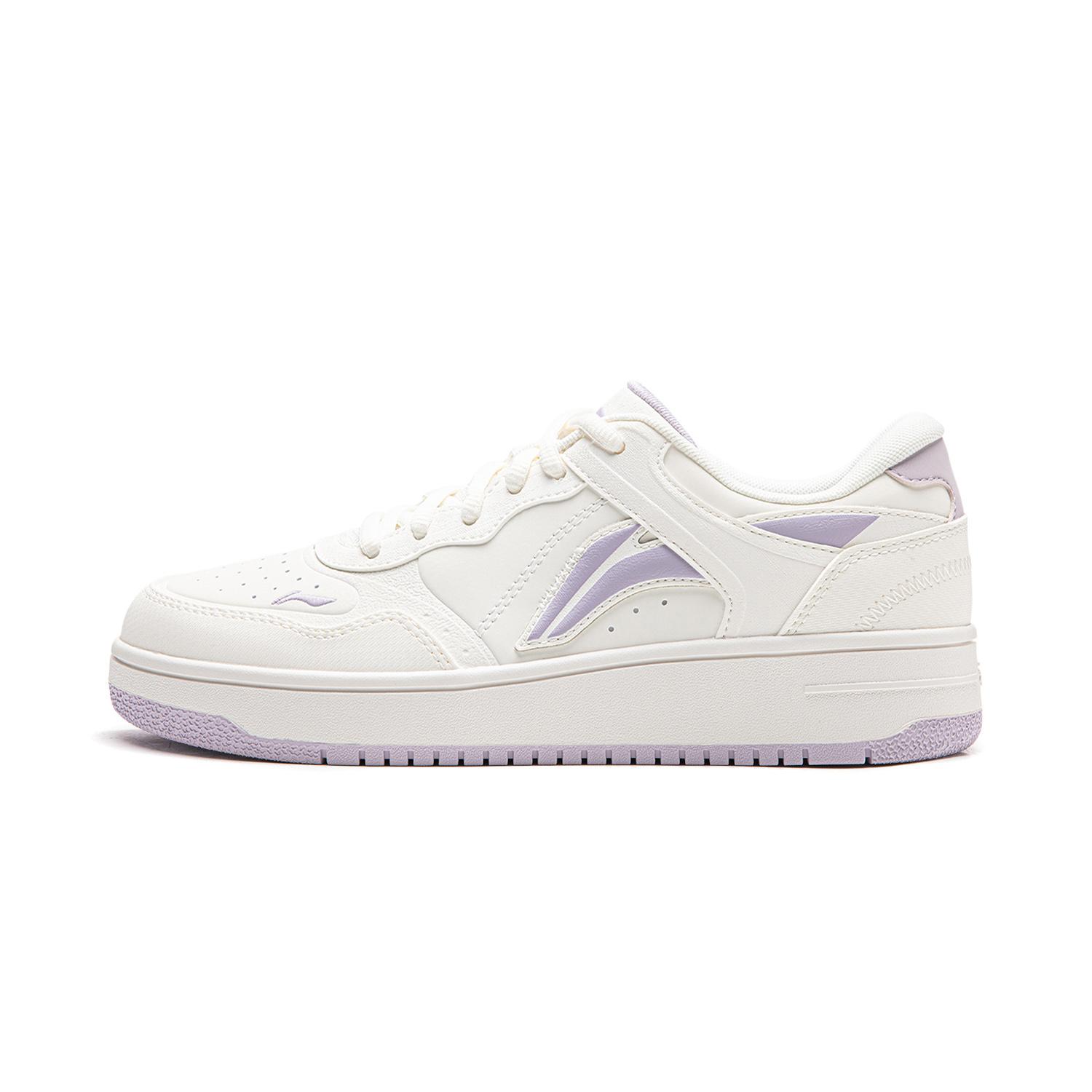 Li Ning Tianji Low top Skateboard Shoes Women s White Purple AGCW066-4 35