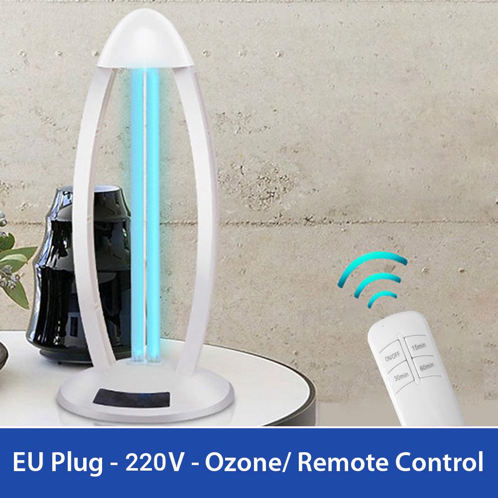 

Британская вилка 220 В, бытовая УФ-лампа, озоновая УФ-лампа для стерилизации, портативная дезинфицирующая лампа, трубка, кровать, клещ EU Plug - 220V - Remote Control