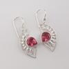 Pink Tourmaline Gemstone 925 Sterling Silver Women Jewelry Partywear Earring 1.5" For Gift CE-26-9