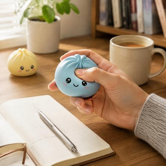 Christmas Countdown Set 2026 Squeeze Toy Advent Calendar, 24-Day Dumpling Bun Fidget Silicone Toys Box, Soft TPR Stress Relief Sensory Gift