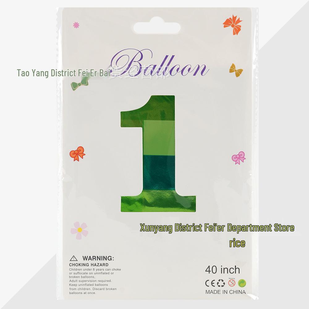 40" Green Plaid Aluminum Balloon for Military-Themed Baby Birthday Party Decorations