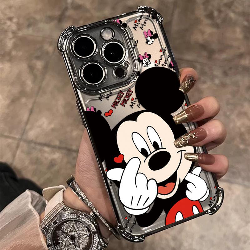 Lovely M-Mickey Minnies Plating Phone Case For Google Pixel 10 9 8 7 9a 8a 7a Pro XL 5G Anti Fall Airbag
