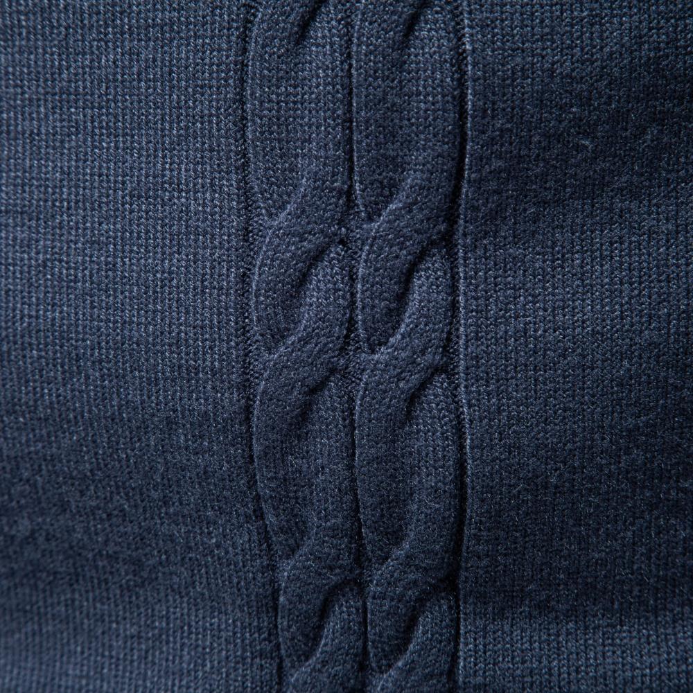 AIOPESON Herren Rollkragenpullover Zopfmuster Strickware Rippbündchen Pullover Smart Casual Business Warm Herbst Winter